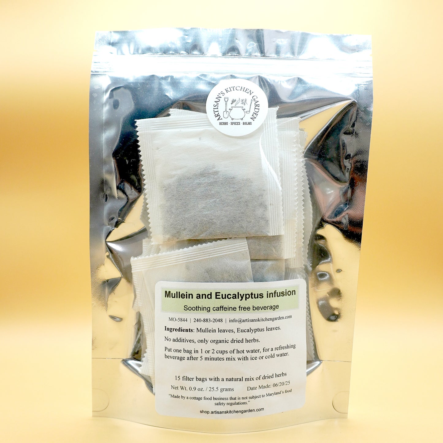 Mullein and Eucalyptus Teabags - 15
