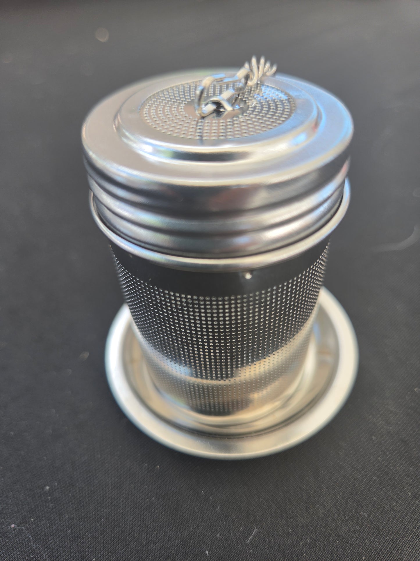 Tea infuser with plate (stainless steel)